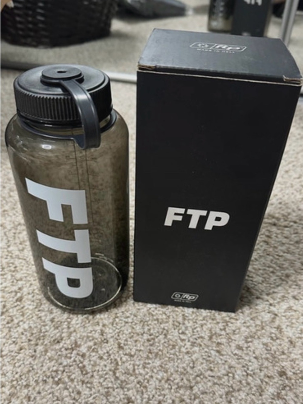 FTP Smoky Gray Bottle with White Logo